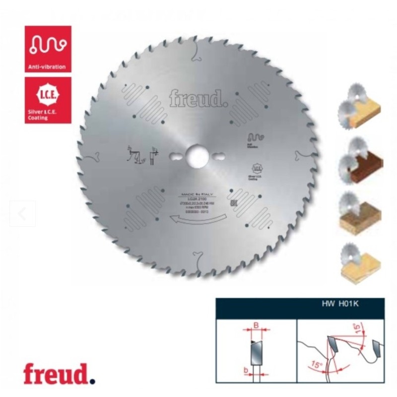 LG2A 2100 FREUD Disc circular placat CMS, 300x3.2/2.2x30 mm, 48 dinti.