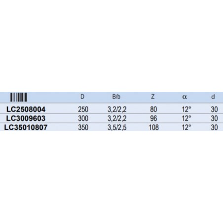 LC2508004 FIRST Disc circular placat CMS, 250x3.2/2.2x30 mm, 80 dinti.