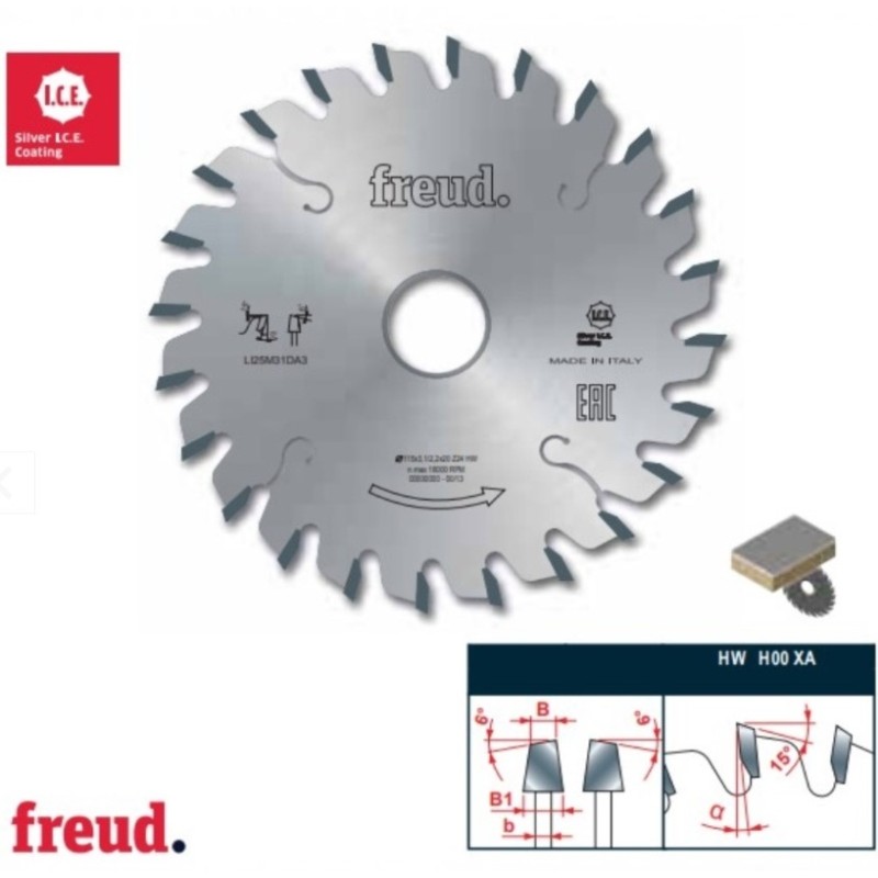 LI25M31BC3 FREUD Panza incizor conic, 100x3.1/4.3x20 mm, 20 dinti.