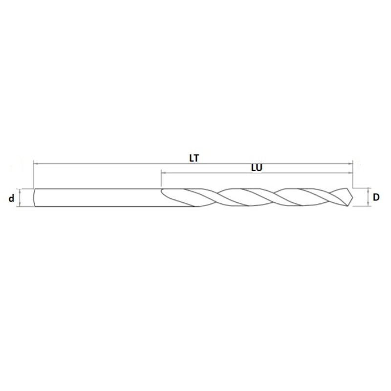 31000700400 BOHRCRAFT Burghiu elicoidal 4x74x43mm,prindere cilindrica.