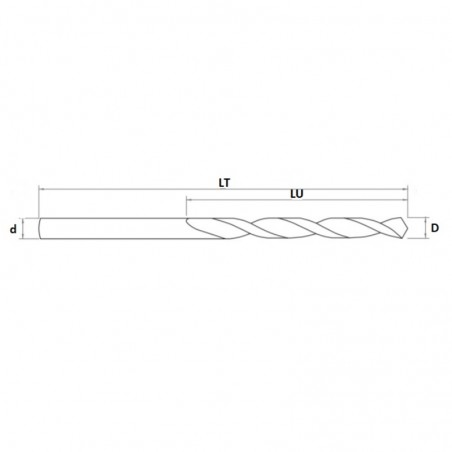 31000700400 BOHRCRAFT Burghiu elicoidal 4x74x43mm,prindere cilindrica.