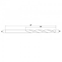 10864021200 TIVOLY Burghiu elicoidal 12x151 mm,prindere cilindrica.