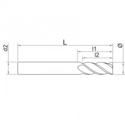82366710600 TIVOLY Freza CMS integral, 6x60 mm, prindere cilindrica.