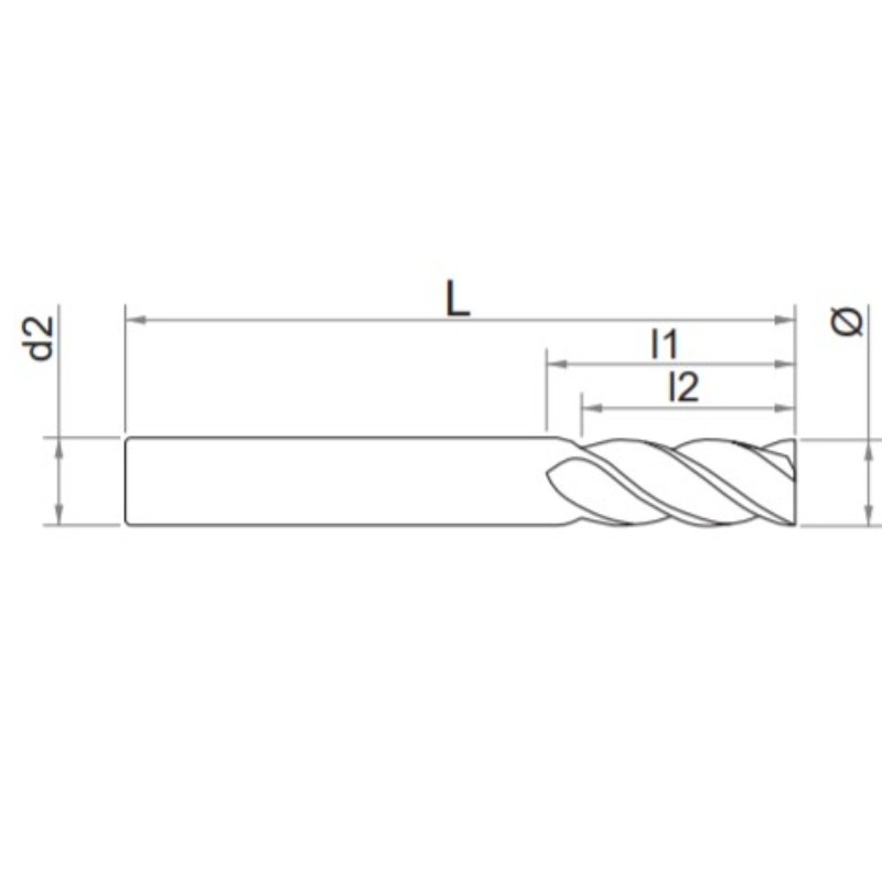 82366711000 TIVOLY Freza CMS integral, 10x72 mm, prindere cilindrica.
