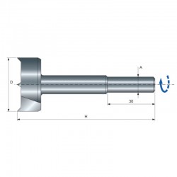 32500503200 BOHRCRAFT Burghiu 32 mm,prindere cilindrica,pentru lemn.