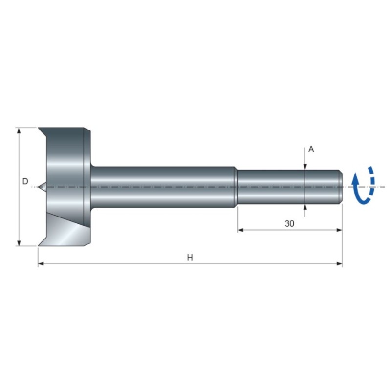 32500504500 BOHRCRAFT Burghiu 45 mm,prindere cilindrica,pentru lemn.