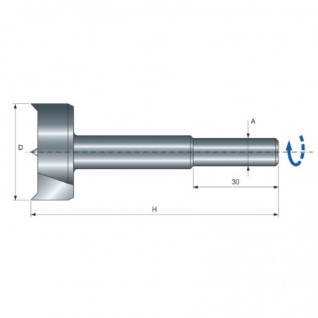 32500504500 BOHRCRAFT Burghiu 45 mm,prindere cilindrica,pentru lemn.