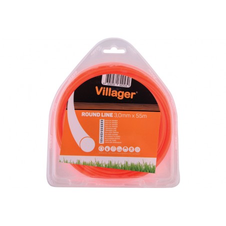 048163 VILLAGER Fir nailon rotund portocaliu pentru motocoase,3mm,276m