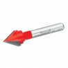 20-10208P FREUD Freza 9.5 mm,coada 8 mm,profilata in V pentru gravura.