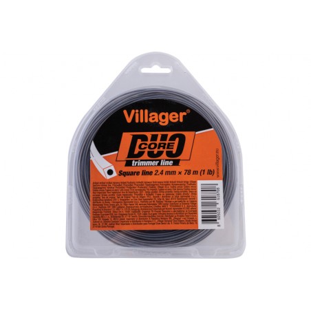 068402 VILLAGER Fir nailon Duo Core patrat pentru motocoase, 3mm,1007m