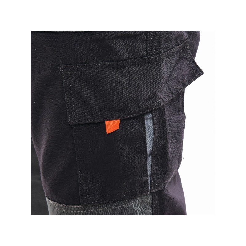 YT-80183 YATO Pantaloni de lucru, marime M, culoare negru, 9 buzunare.