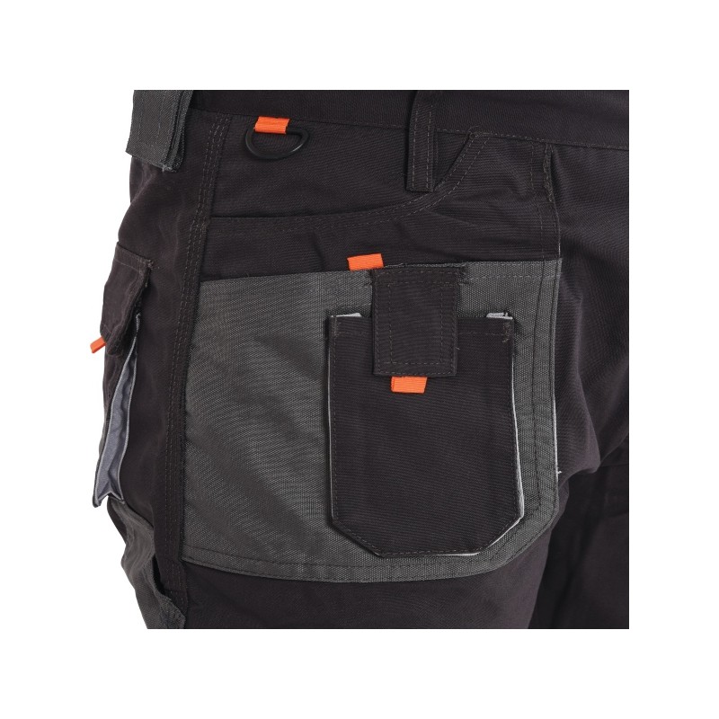 YT-80183 YATO Pantaloni de lucru, marime M, culoare negru, 9 buzunare.