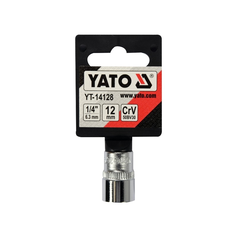 YT-14128 YATO Cheie tubulara hexagonala 12 mm, prindere patrat 1/4"