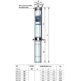 Pompe submersibile de 4" 4SR1 Pedrollo