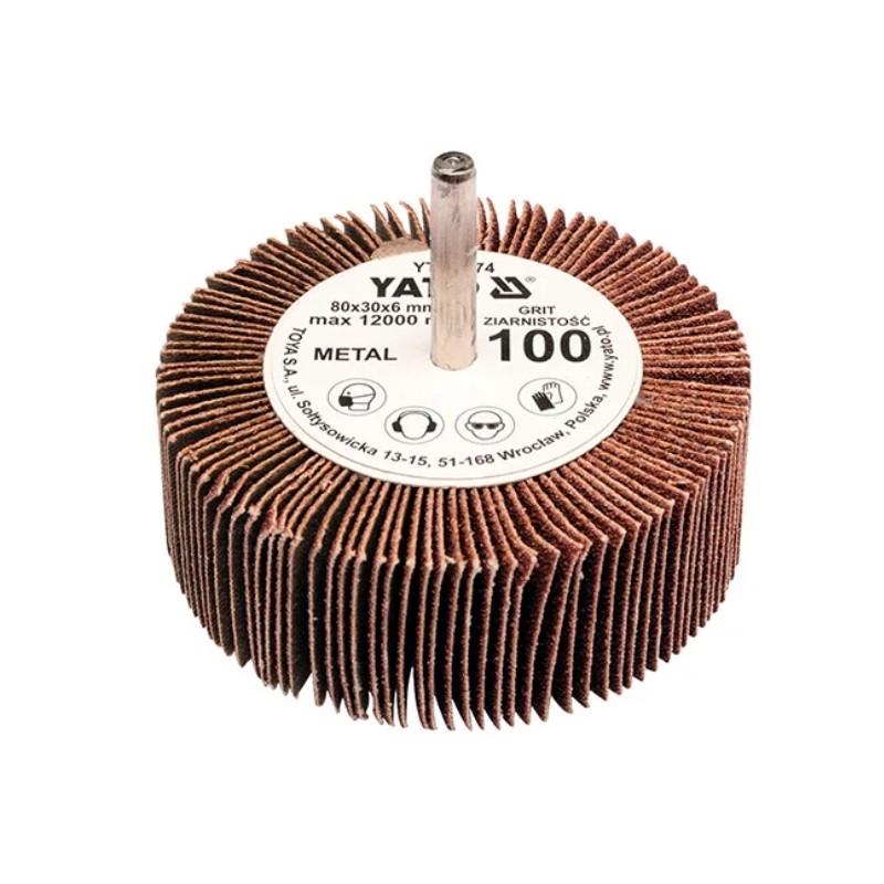 YT-83376 YATO Perie abraziva circulara tija 80x30x6mm,granulatie 150.