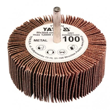 YT-83376 YATO Perie abraziva circulara tija 80x30x6mm,granulatie 150.