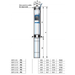 Pompe submersibile de 4" 4SR1.5 Pedrollo