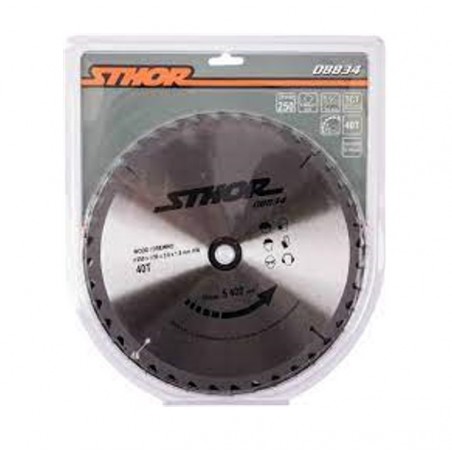 08834 STHOR Disc circular 250 x 3 x 30, 40T, pentru lemn.