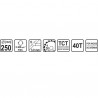 08834 STHOR Disc circular 250 x 3 x 30, 40T, pentru lemn.