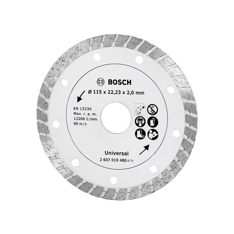2607019480 BOSCH Disc diamantat Turbo Universal, 115x22.23x2mm