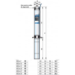 Pompe submersibile de 4" 4SR2m Pedrollo