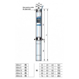 Pompe submersibile de 4" 4SR4m Pedrollo