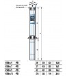 Pompe submersibile de 4" 4SR8m Pedrollo