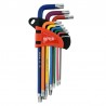 YT-05633 YATO Set 9 chei TORX T10-T50, tip L, colorate.