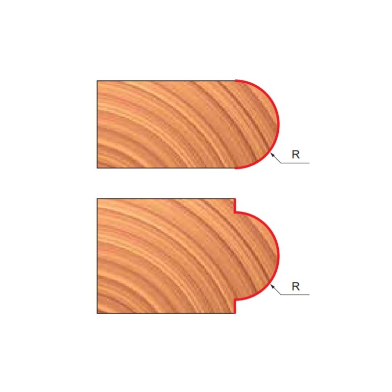 82-10608P FREUD Freza profilata 1/2 concav, diametru taiere 25.4 mm.