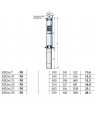 Pompe submersibile de 4" cu motor Franklin 4SR2m-FK Pedrollo