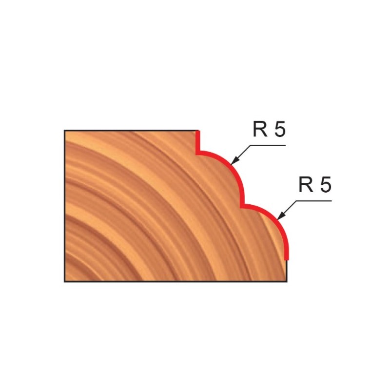 38-90008P FREUD Freza 32.7 mm,profilata concav,rulment copier inferior
