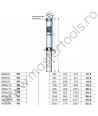 Pompe submersibile de 4" cu motor Franklin 4SR6 Pedrollo