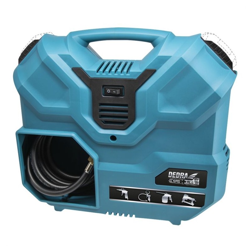 DED7076V DEDRA Compresor cu 2 acumulatori 18V 5Ah si incarcator 125W