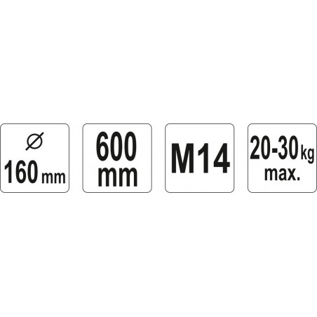 YT-5504 Malaxor spirala dubla cu prindere M14 160x600mm capacitate 20-30kg YATO