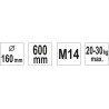 YT-5504 Malaxor spirala dubla cu prindere M14 160x600mm capacitate 20-30kg YATO