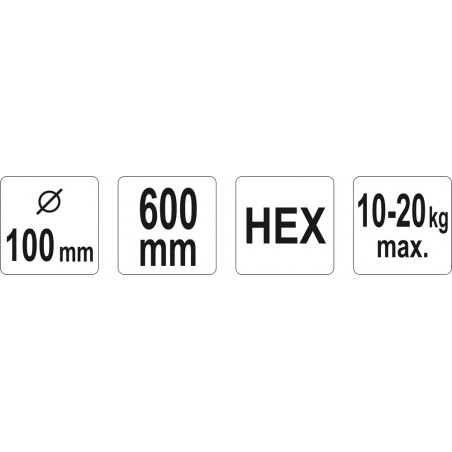 YT-5506 Malaxor SDS+ triplu 100 x 600mm YATO
