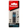 B-63753 MAKITA Set 2 biti Impact Black PZ2x50mm, prindere hexagon 1/4"