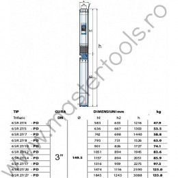 Pompe submersibile de 6" 6SR27 Pedrollo