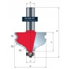 99-00812P FREUD Freza 44.4 mm, coada 12 mm, pentru ornamente.