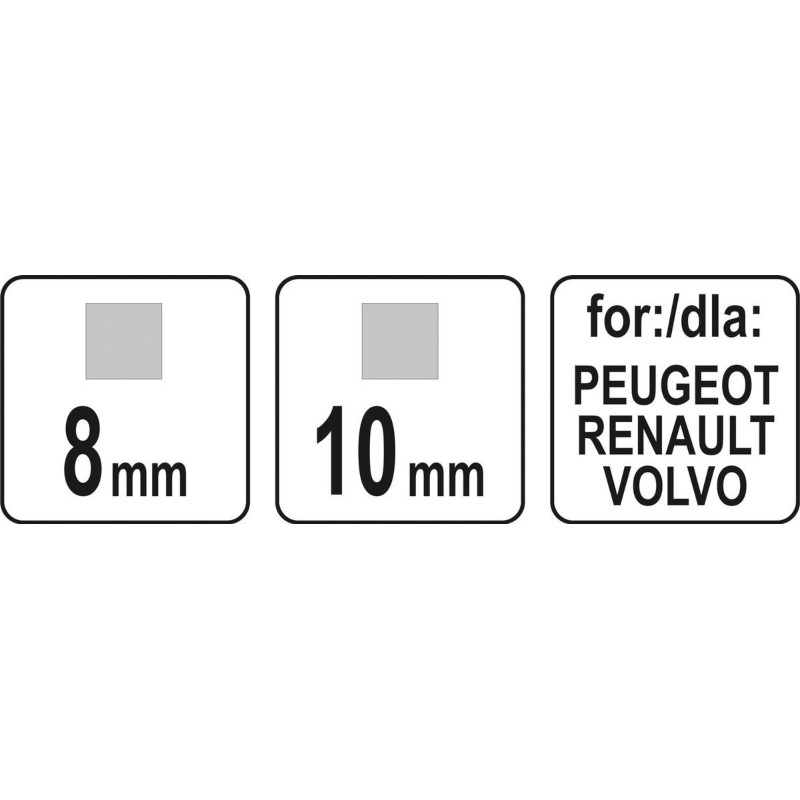 YT-05995 YATO Cheie pentru dopuri de scurgere ulei, 8 si 10 mm patrat.