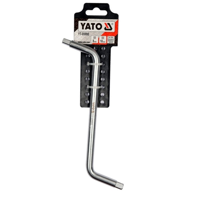 YT-05995 YATO Cheie pentru dopuri de scurgere ulei, 8 si 10 mm patrat.