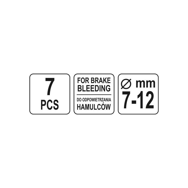 YT-06834 YATO Set chei schimbare lichid de frana 7-12 mm, 7 piese.