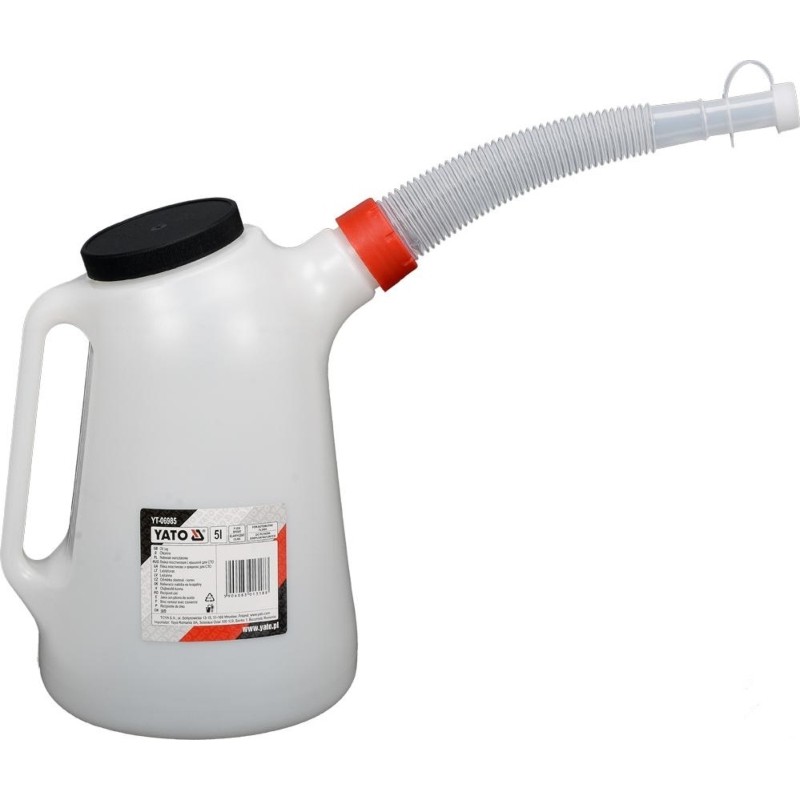 YT-06985 YATO Recipient ulei, capacitate 5 L, cu gat flexibil.
