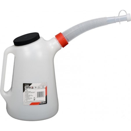 YT-06985 YATO Recipient ulei, capacitate 5 L, cu gat flexibil.