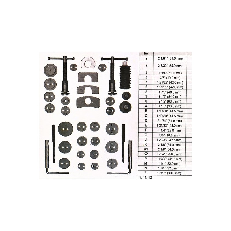 Set de separatoare manuale pentru etrier frana YATO YT-06822