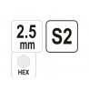 YT-05585 YATO Cheie imbus hexagonala 2.5 mm, cu bila si maner tip T.