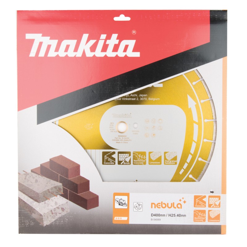 B-54069 MAKITA Disc diamantat segmentat pentru beton, 400x25.4x3mm
