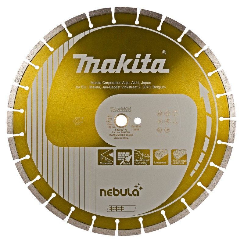 B-54069 MAKITA Disc diamantat segmentat pentru beton, 400x25.4x3mm