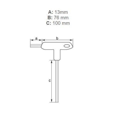 YT-05603 YATO Cheie TORX T10, varf 13 mm, cu maner tip T.