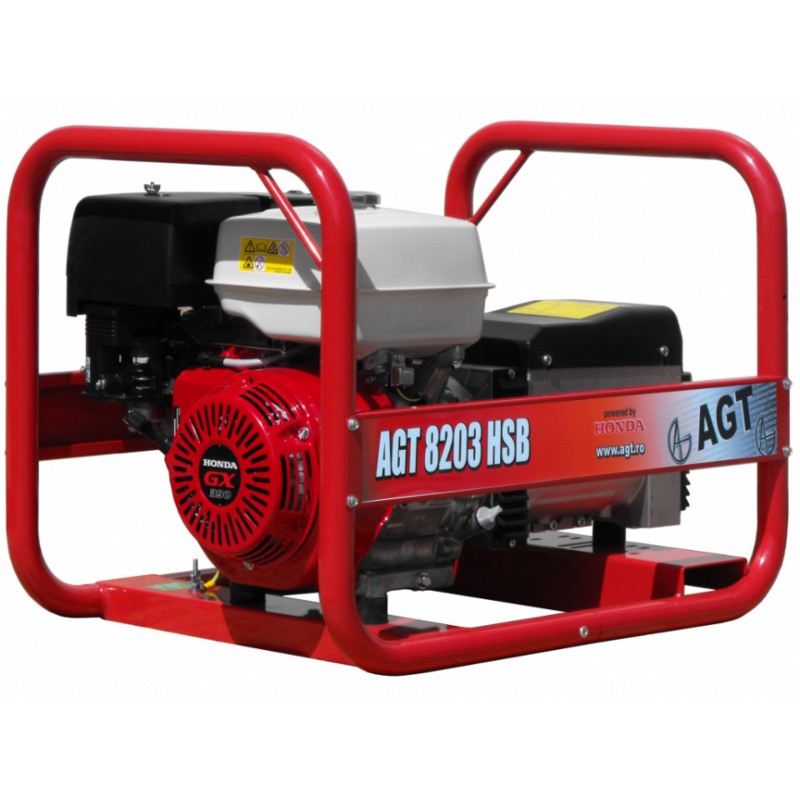AGT 8203 HSB Generator trifazat 4/7kVA, 6.1L, cu motor HONDA GX390